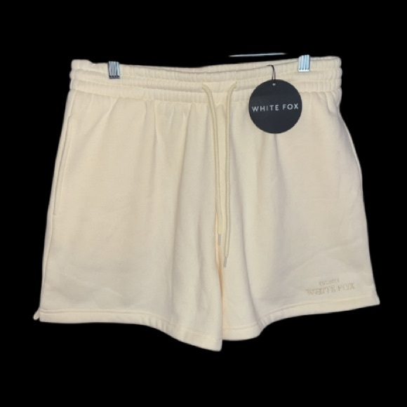 NWT White Fox Along For The Ride Lounge Shorts in Butter Yellow Size XL - Picture 4 of 9